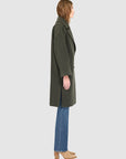 AALIYAH MID LENGTH WOOL COAT WITH SIDE ZIP