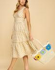 CROCHET POP FLOWER BASKET TOTE