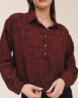 *COMING SOON* DOTTED FLOWY PULLOVER PLACKET SHIRT
