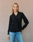 RUFFLE FRONT SHIRT