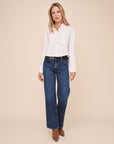 CROPPED BUTTON DOWN SHIRT
