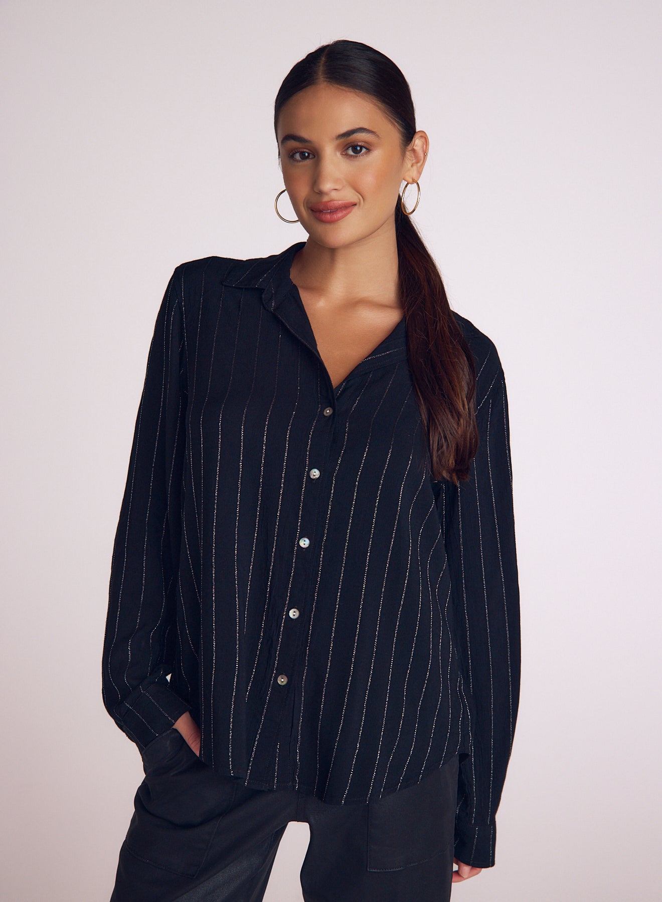 LUREX STRIPE CLEAN SHIRT