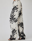 MAUI PALM PRINT WIDE LEG DRAWSTRING PANT
