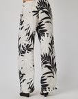 MAUI PALM PRINT WIDE LEG DRAWSTRING PANT