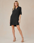 LONG SLEEVE A-LINE SHIRT DRESS