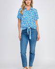 PAISLEY FLORAL PRINT SHORT SLEEVE SHIRT