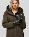 BETRICE ZIP OPEN LEATHER MITTEN