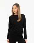 BIANCA JEWEL STUDDED CREW NECK PULLOVER