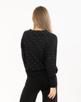 BIANCA JEWEL STUDDED CREW NECK PULLOVER