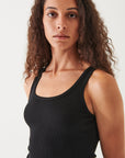 COTTON MODAL SCOOP NECK RIB TANK
