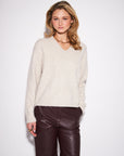 CHARLIE OVERSIZE V-NECK SWEATER