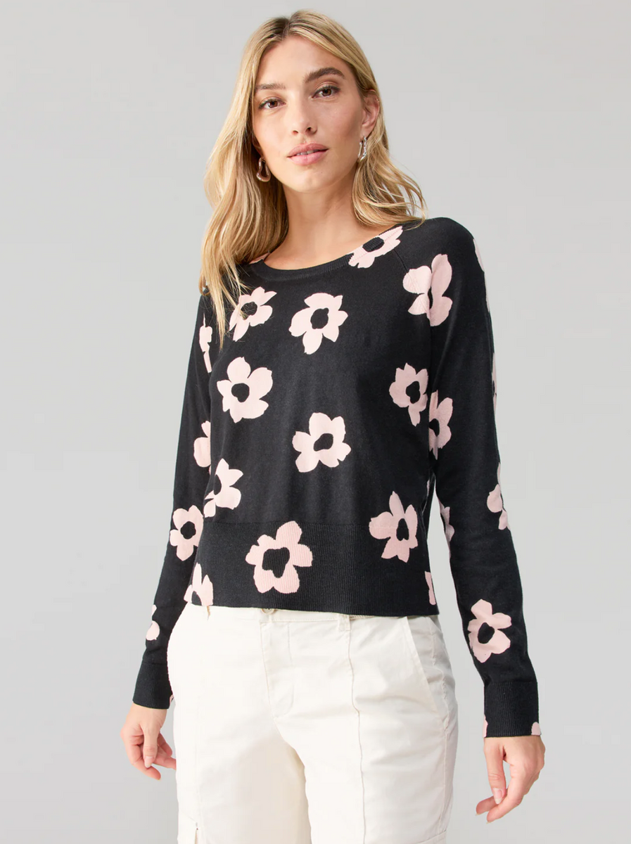 ALL DAY LONG SWEATER IN ROSESMOKE FLOWER