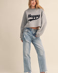 HAPPY FLEECE SWEATSHIRT