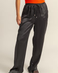SATIN DRAWSTRING PANTS