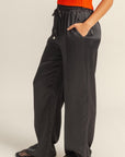 SATIN DRAWSTRING PANTS