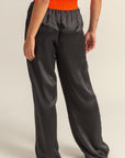 SATIN DRAWSTRING PANTS