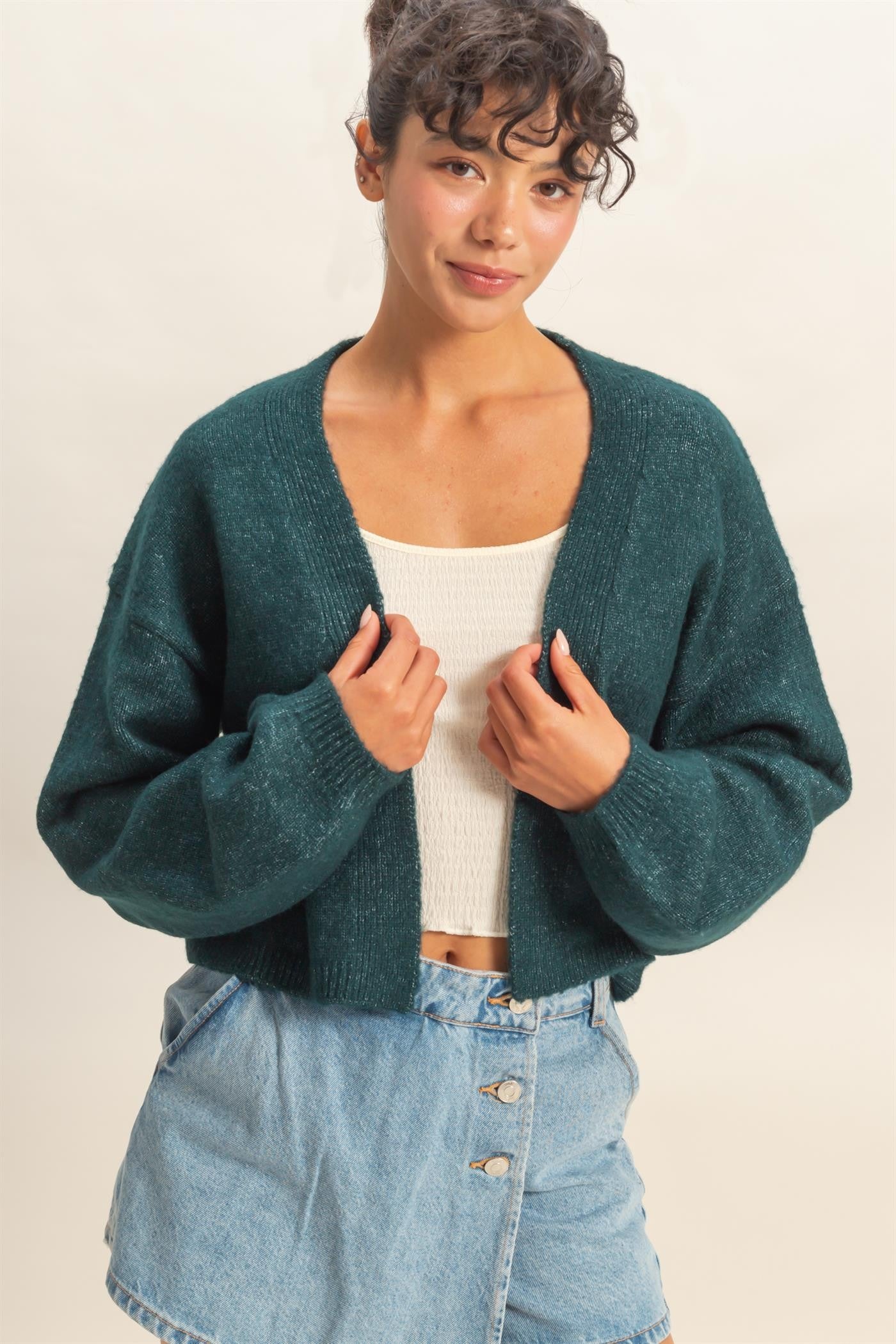 CROPPED OPEN CARDI