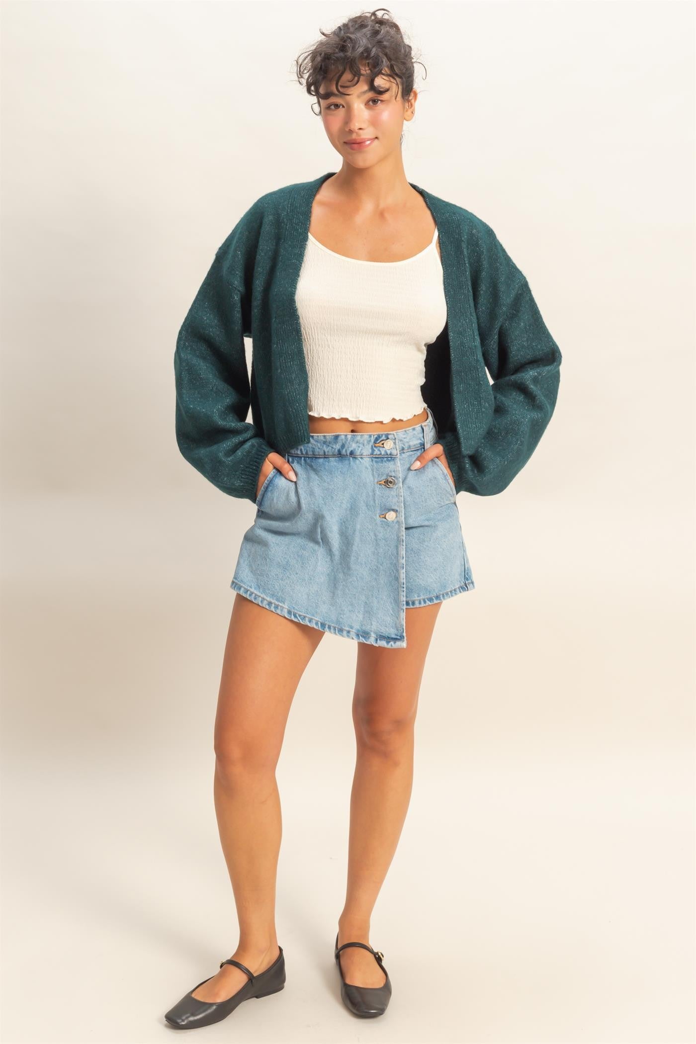 CROPPED OPEN CARDI