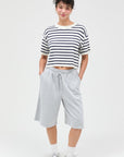STRIPED CROP TEE