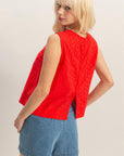 EYELET BACK BUTTON TANK
