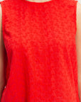 EYELET BACK BUTTON TANK