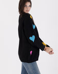ELSKA CARDIGAN WITH MULTICOLOUR HEARTS