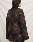 ARGYLE TURTLENECK SWEATER