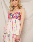 WOVEN FLOUNCE TANK