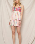WOVEN FLOUNCE TANK