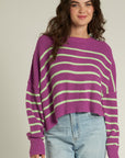STRIPED CROP SWEATER