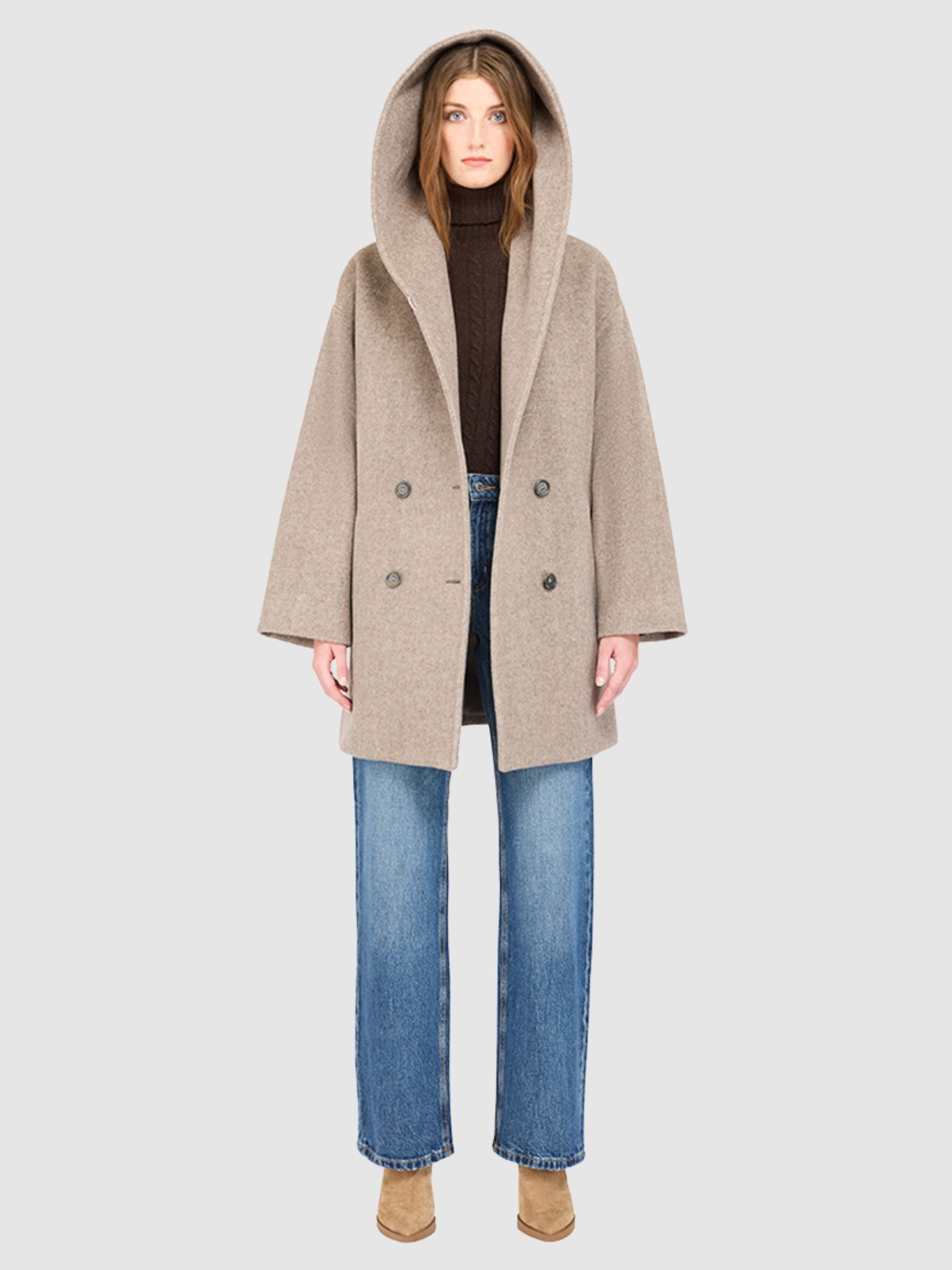 ELLIE HOODED WOOL COAT