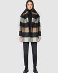EVE PLAID DOUBLE BREASTED WOOL COAT