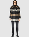 EVE PLAID DOUBLE BREASTED WOOL COAT