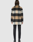 EVE PLAID DOUBLE BREASTED WOOL COAT