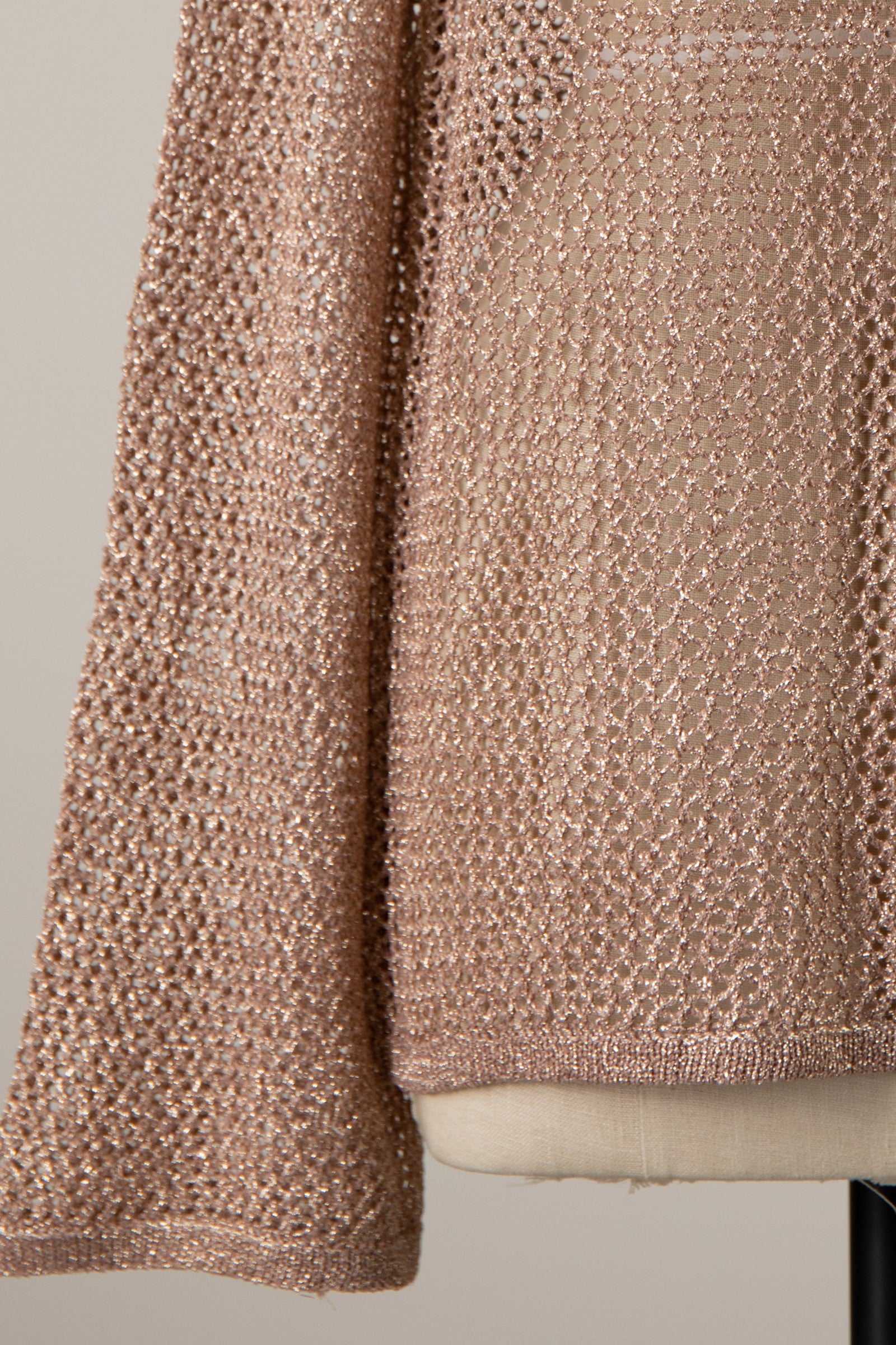 METALLIC MESH SWEATER