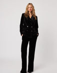 JASPER DOUBLE BREASTED VELVET BLAZER