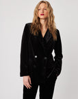 JASPER DOUBLE BREASTED VELVET BLAZER