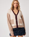 LINDEN COLOUR BLOCK CARDIGAN
