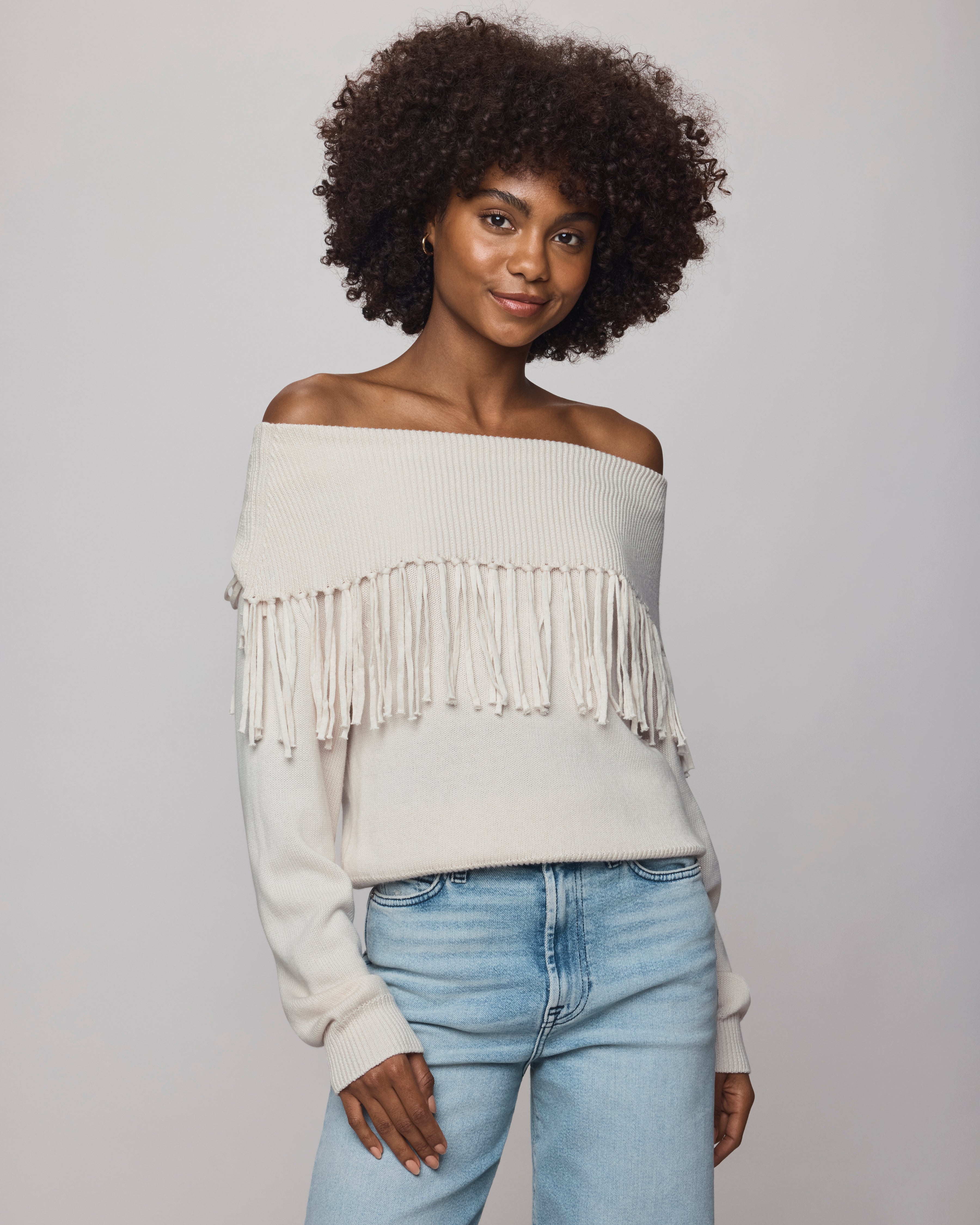 SIMONE FRINGE SWEATER