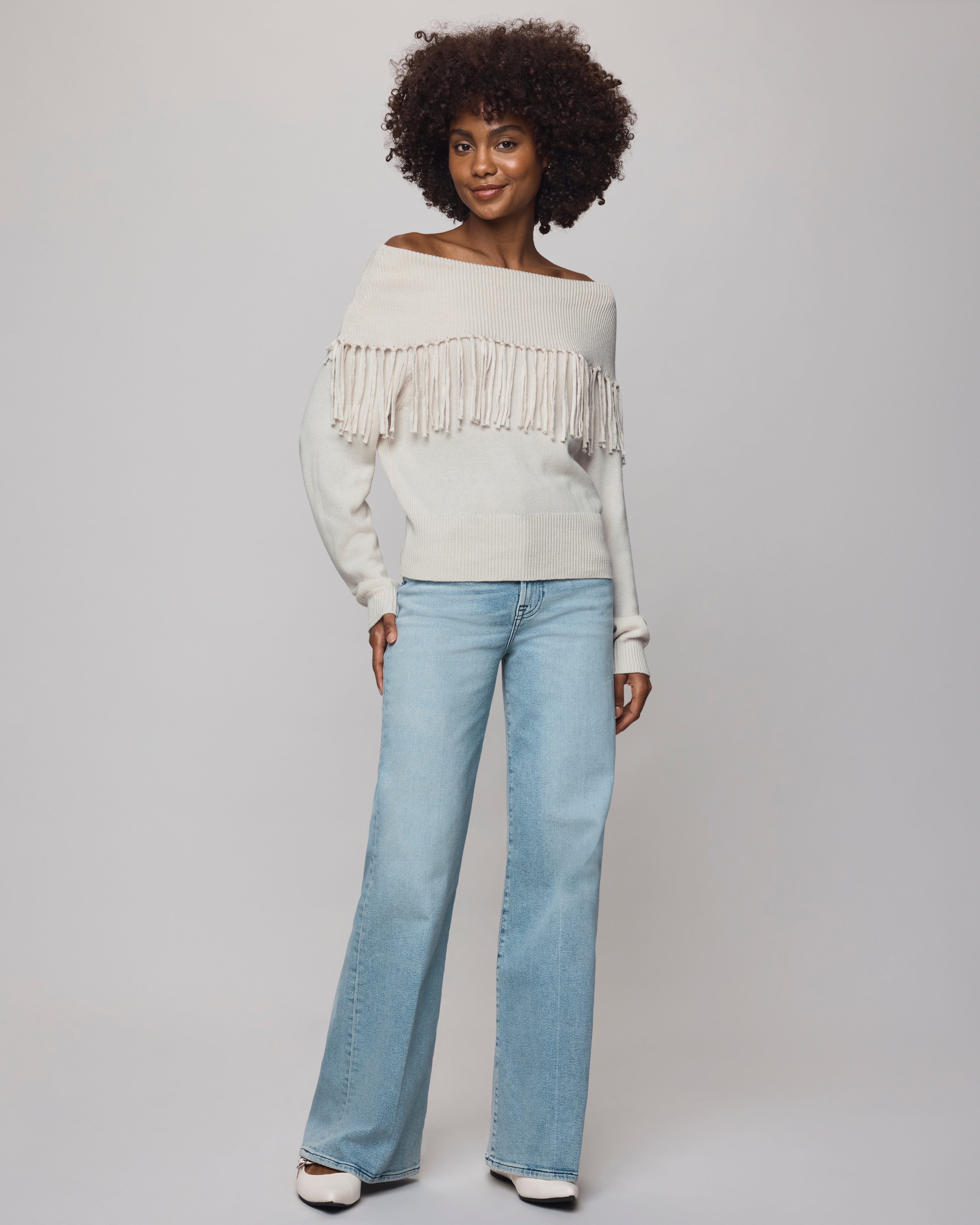 SIMONE FRINGE SWEATER