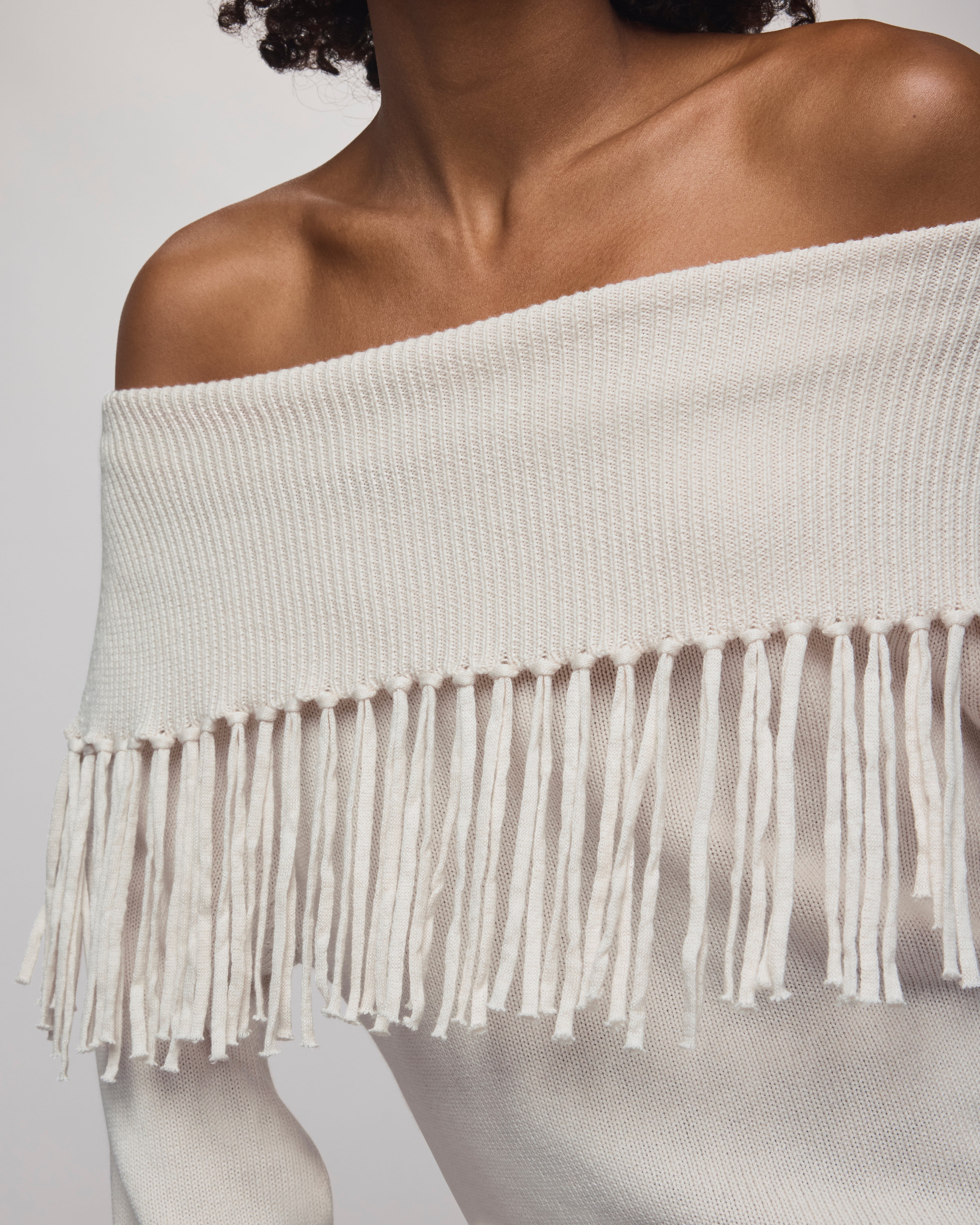 SIMONE FRINGE SWEATER
