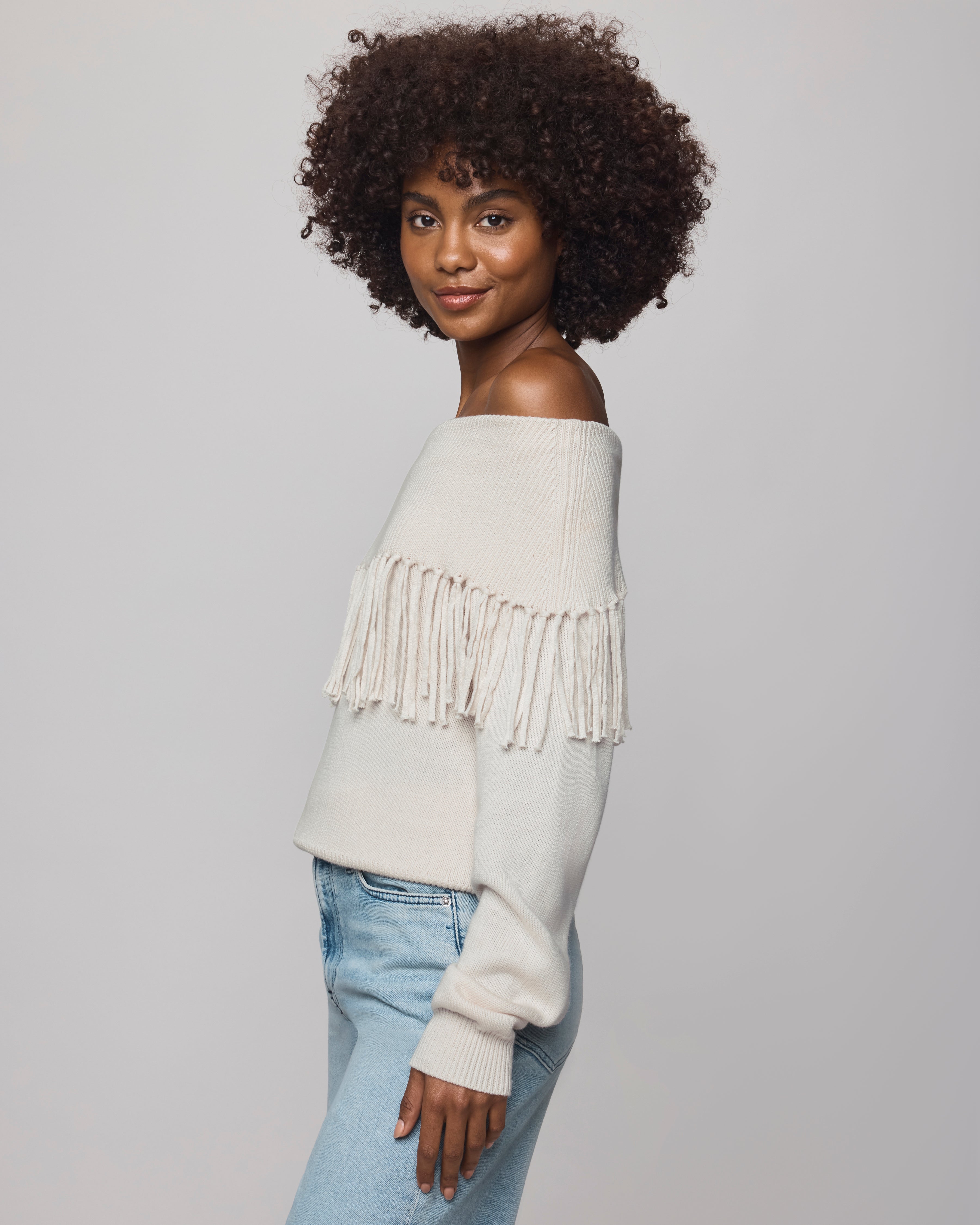 SIMONE FRINGE SWEATER