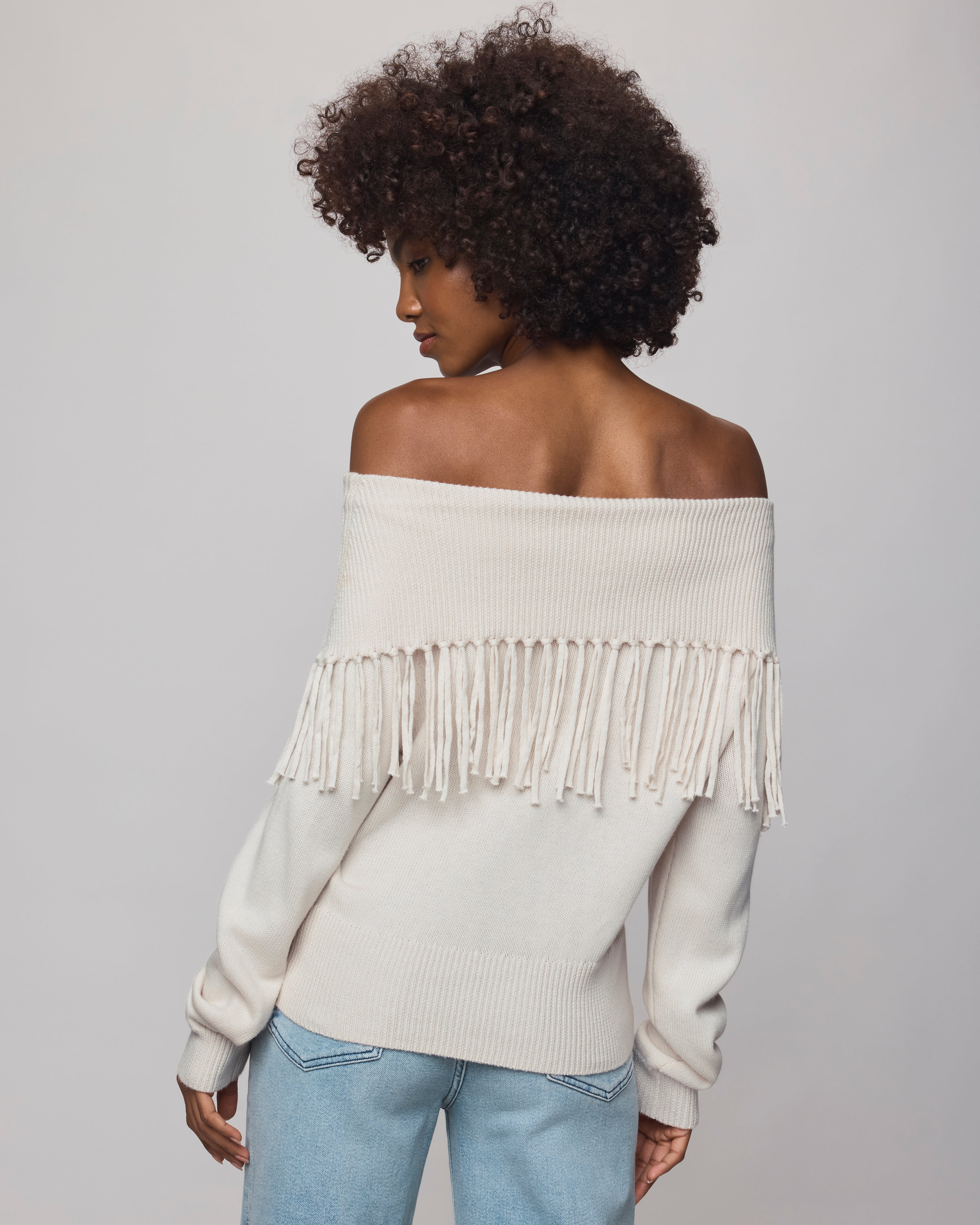 SIMONE FRINGE SWEATER