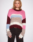FERRIS VARIED STRIPE CREW NECK SWEATER