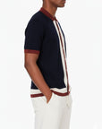 VERTICAL STRIPE KNIT POLO