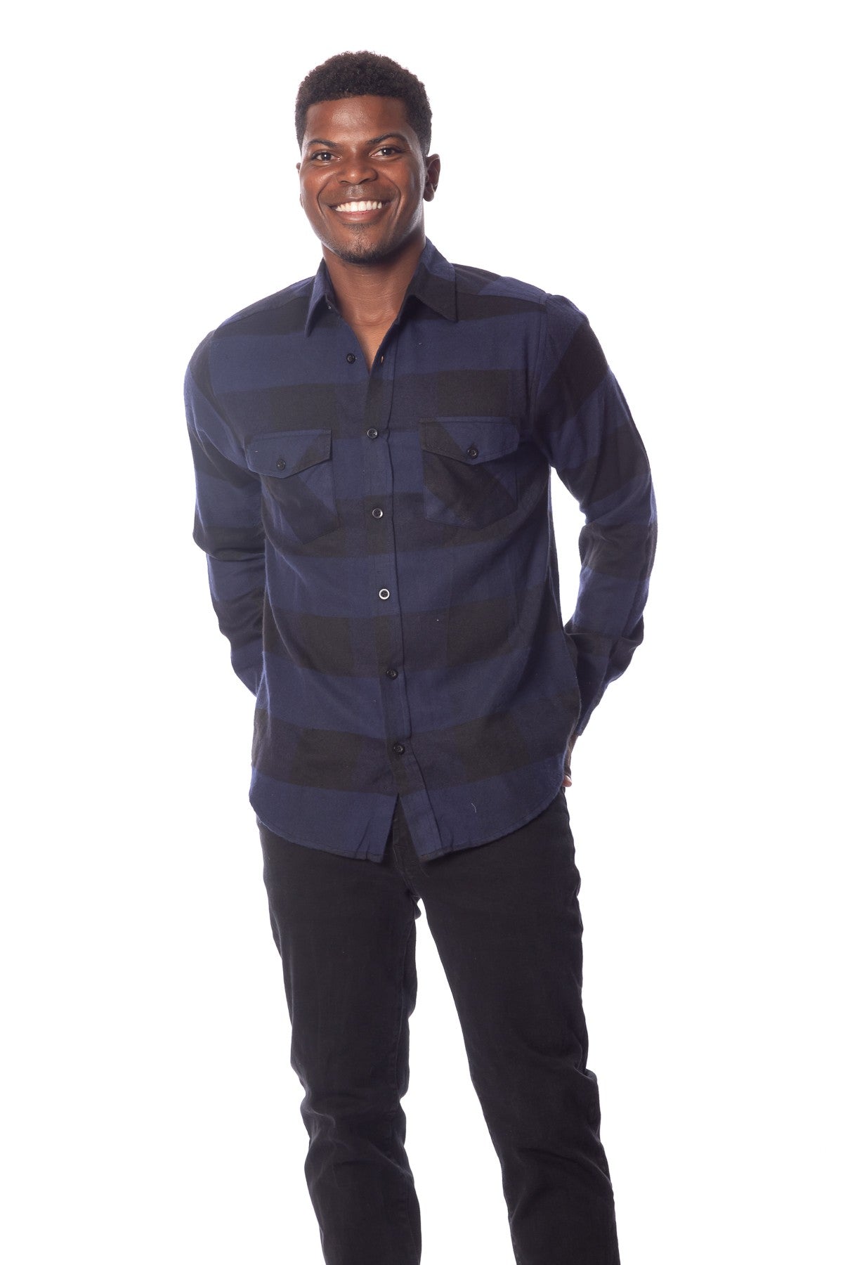 Black jeans flannel shops shirt