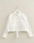 CROPPED COTTON POPLIN SHIRT
