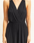 DOUBLE STRAP CROSSOVER JUMPSUIT