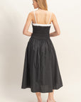 SMOCK TOP CONTRAST SUNDRESS