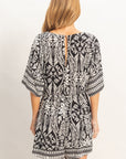 FLORAL PRINT SHORT SLEEVE ROMPER